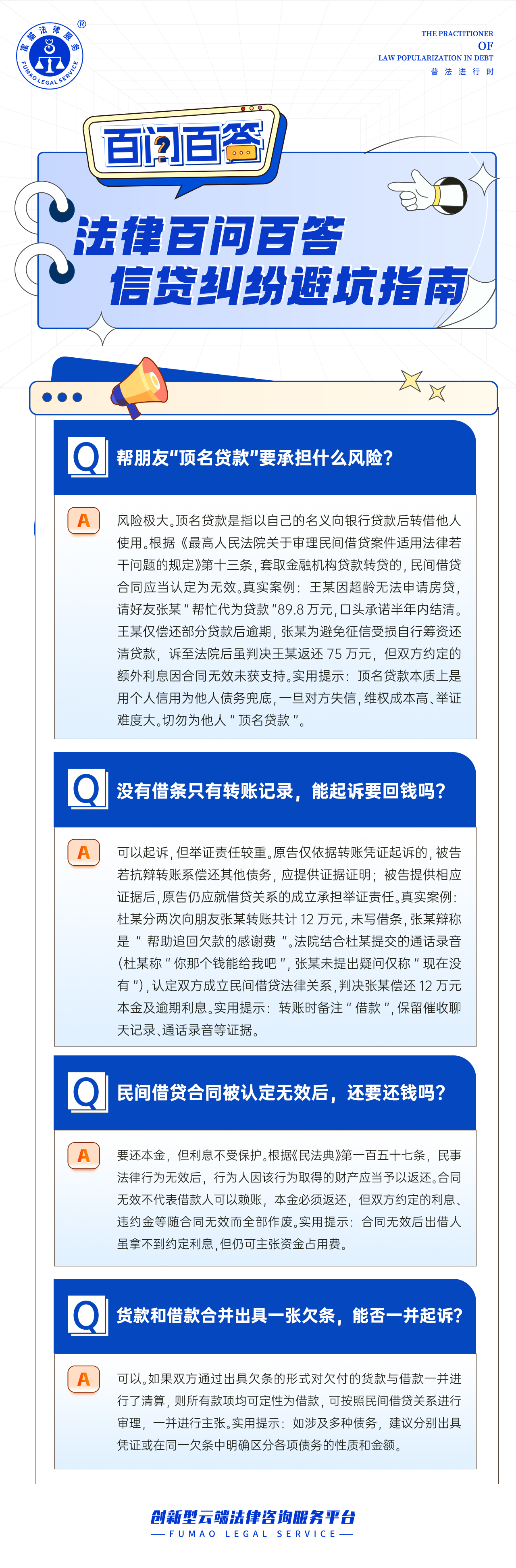 富猫法务：信贷纠纷避坑指南