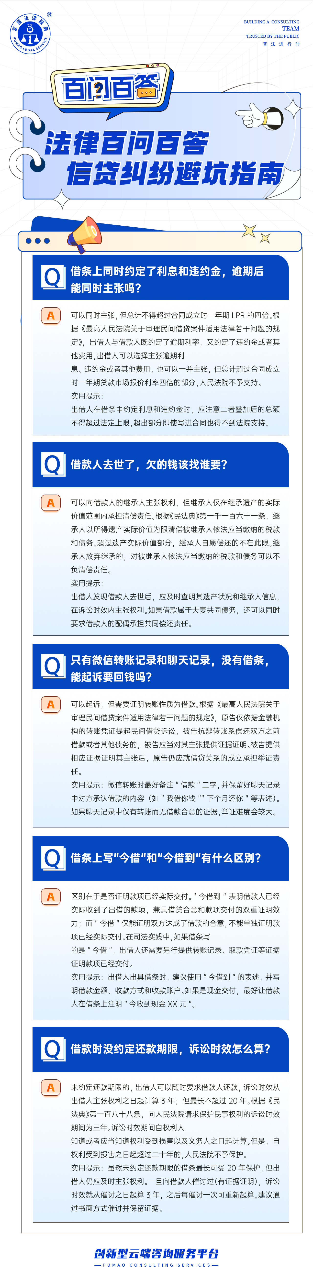 富猫法务：信贷纠纷避坑指南